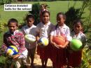 Kids with new balls from Cetacea.